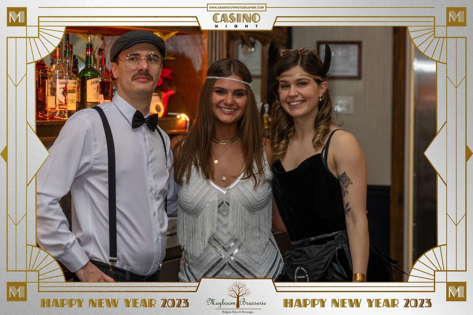 Guests at the New Year's Eve 2023 casino night at Meyboom Brasserie