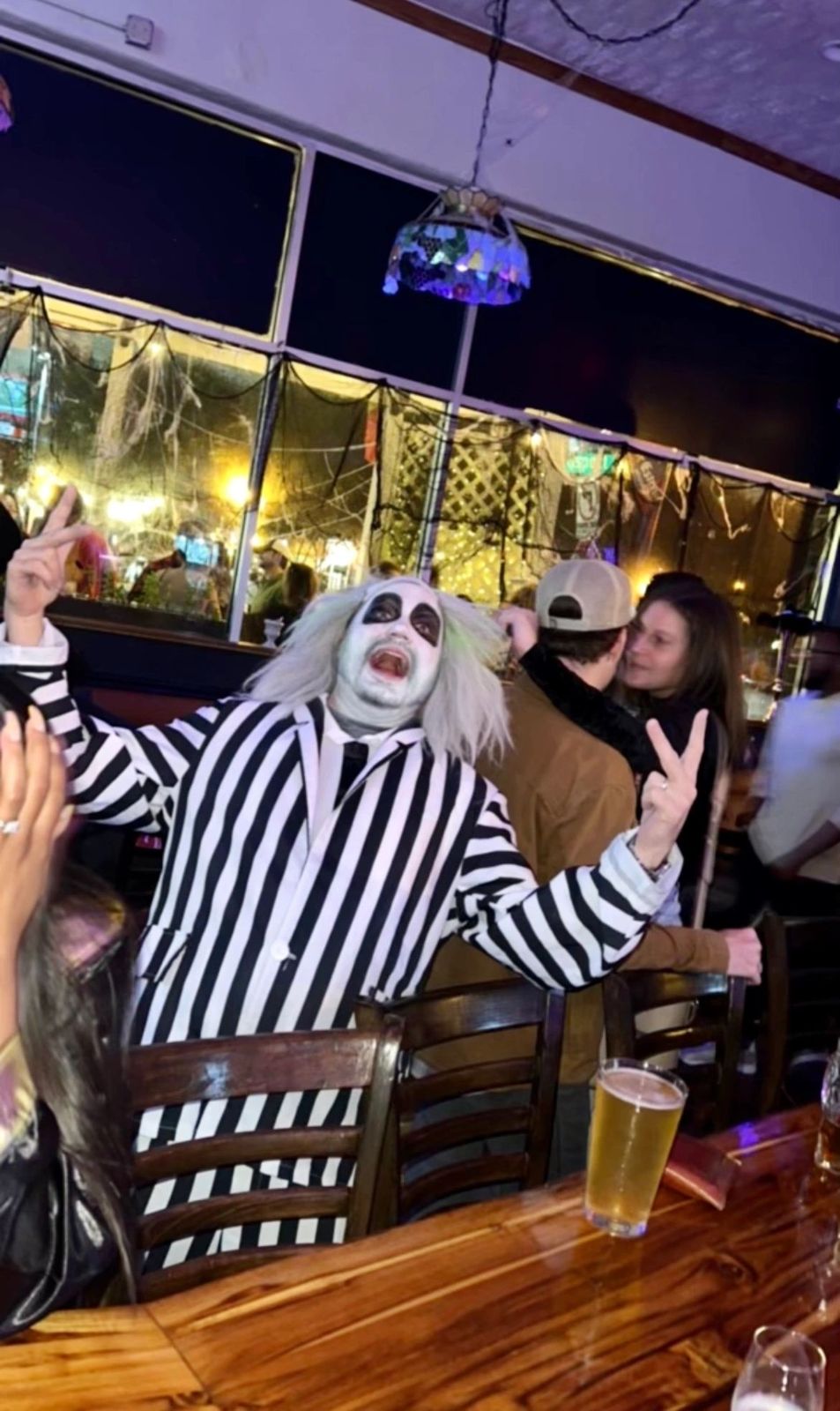 Guests in Halloween costume during Halloween 2023 at Meyboom Brasserie