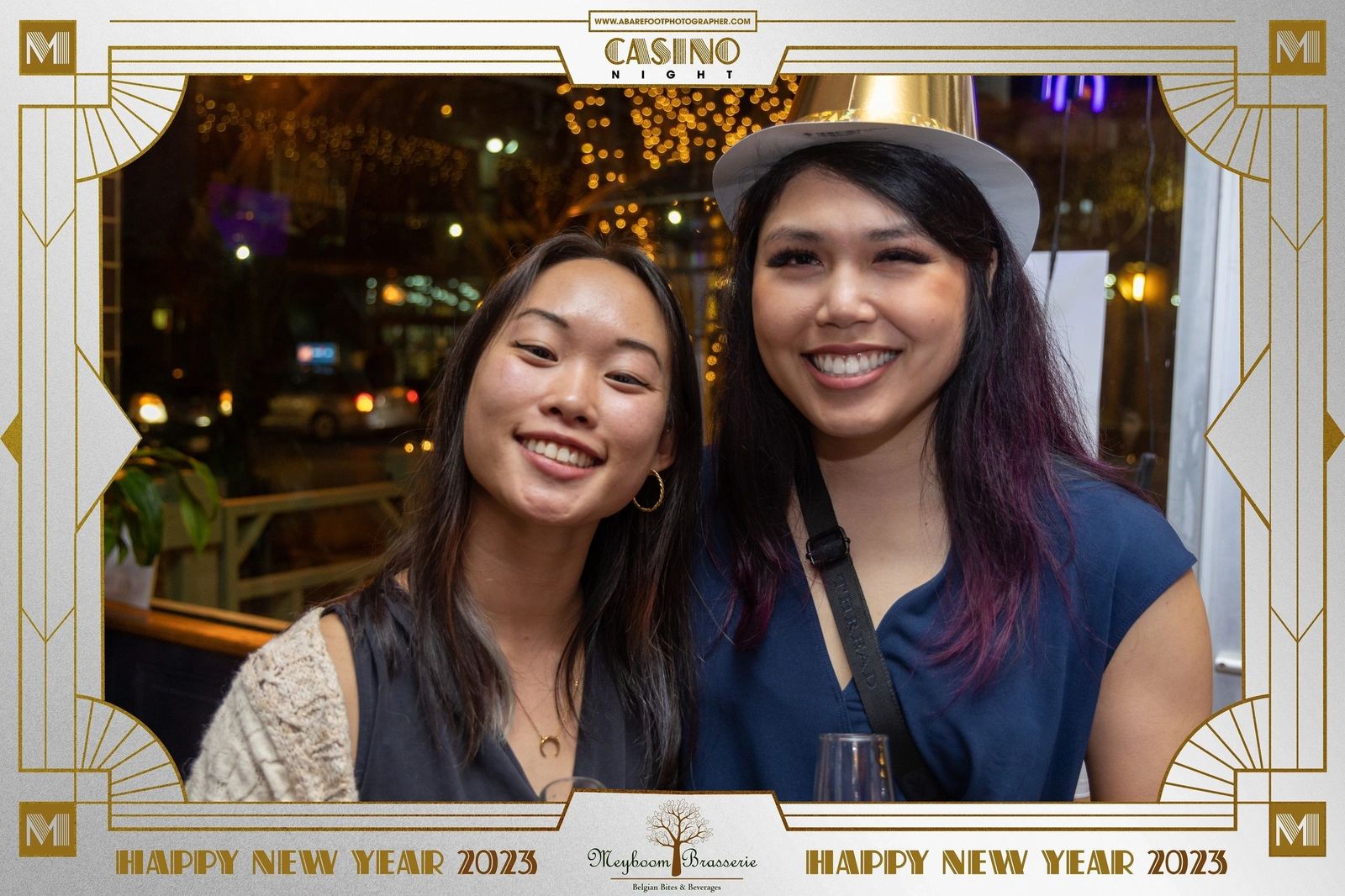 Guests at the New Year's Eve 2023 casino night at Meyboom Brasserie