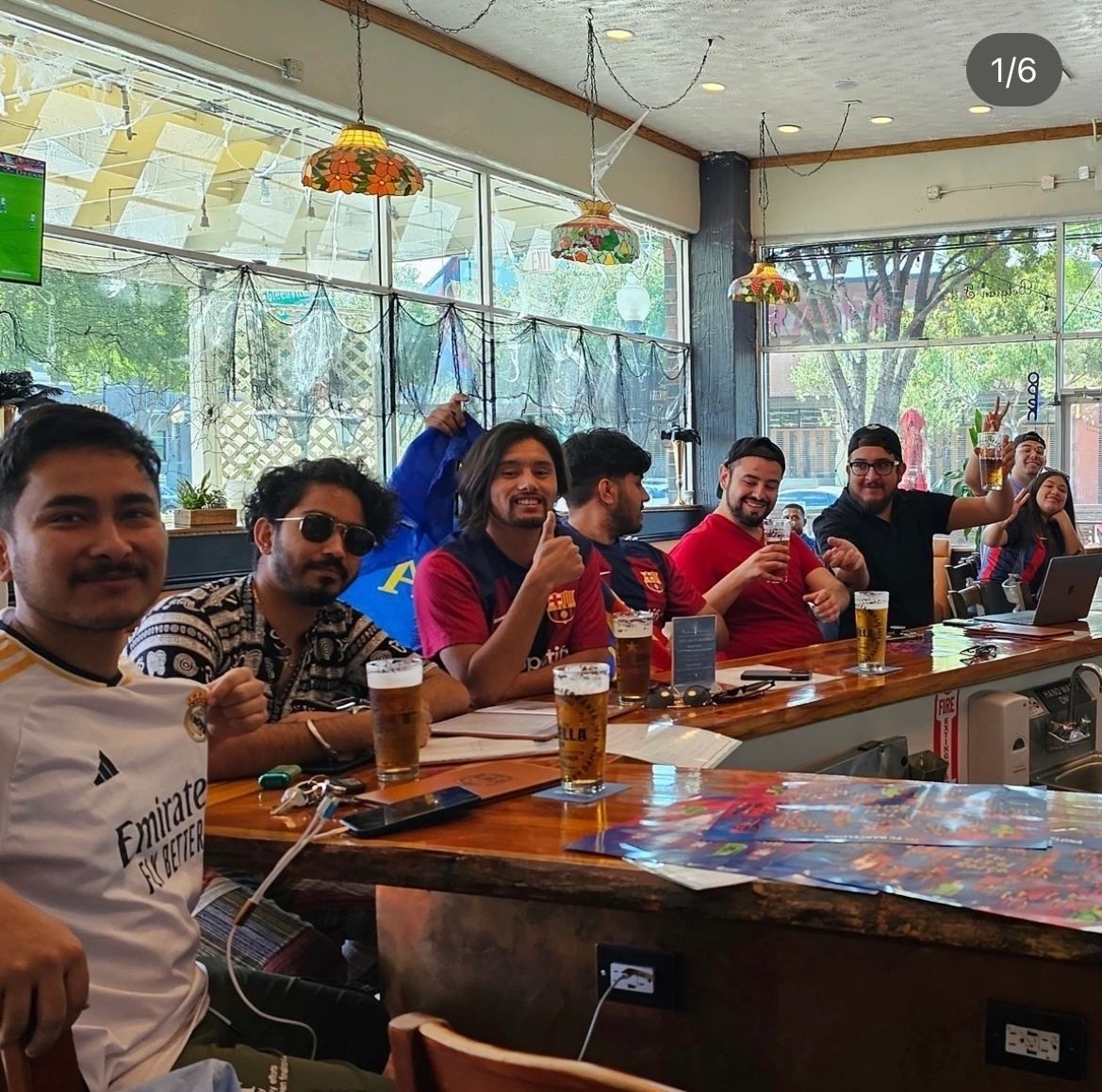 Guests at an FC Barcelona match day at Meyboom Brasserie
