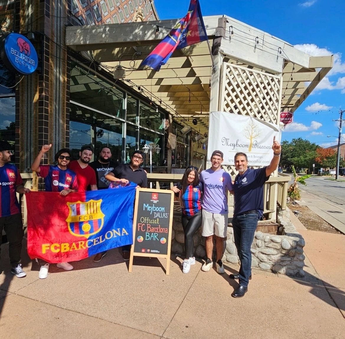 Guests at an FC Barcelona match day at Meyboom Brasserie