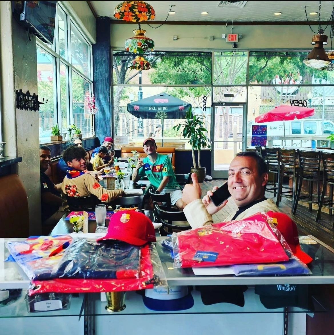 Guests at an FC Barcelona match day at Meyboom Brasserie