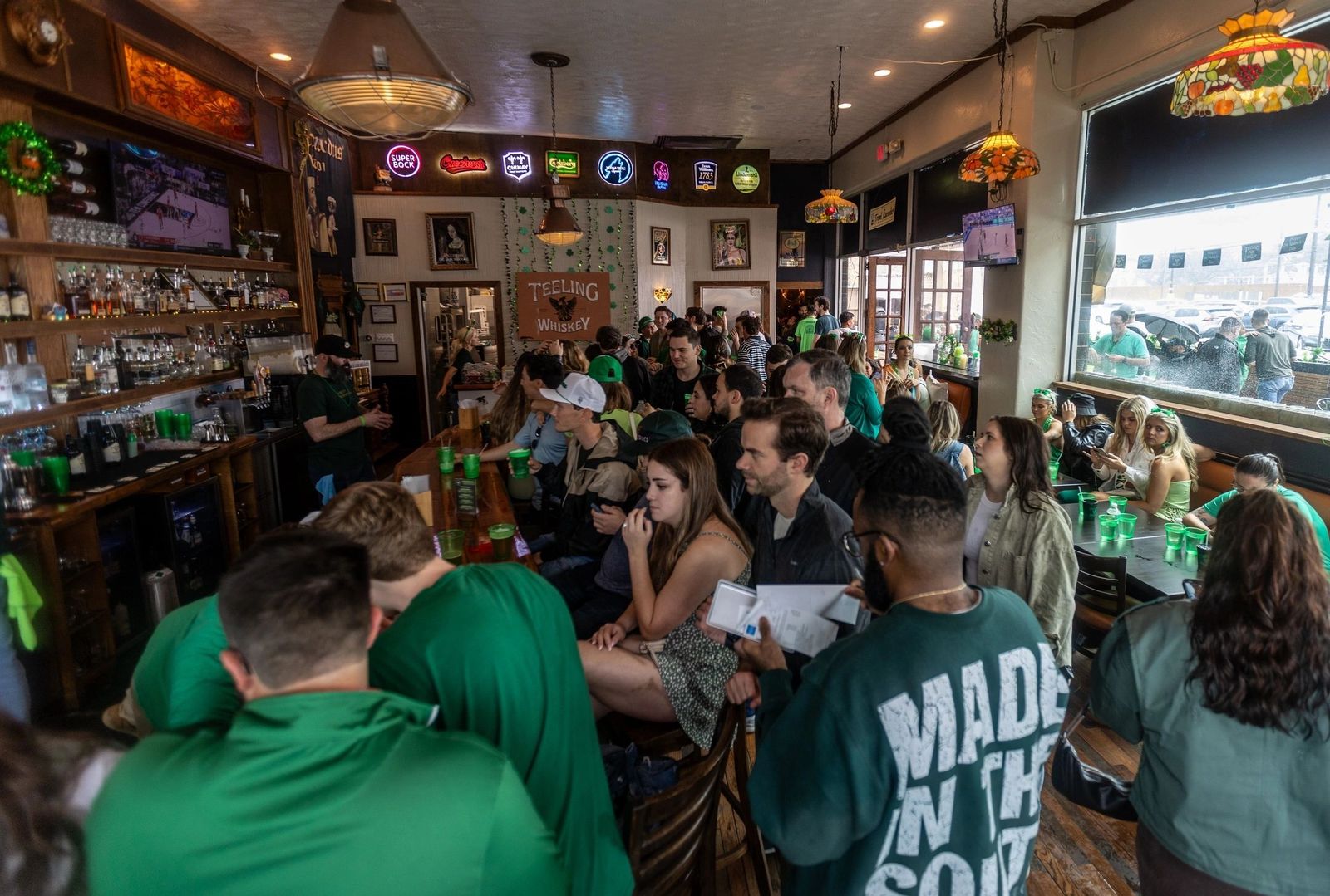 Guests at St. Patrick's Day 2024 at Meyboom Brasserie