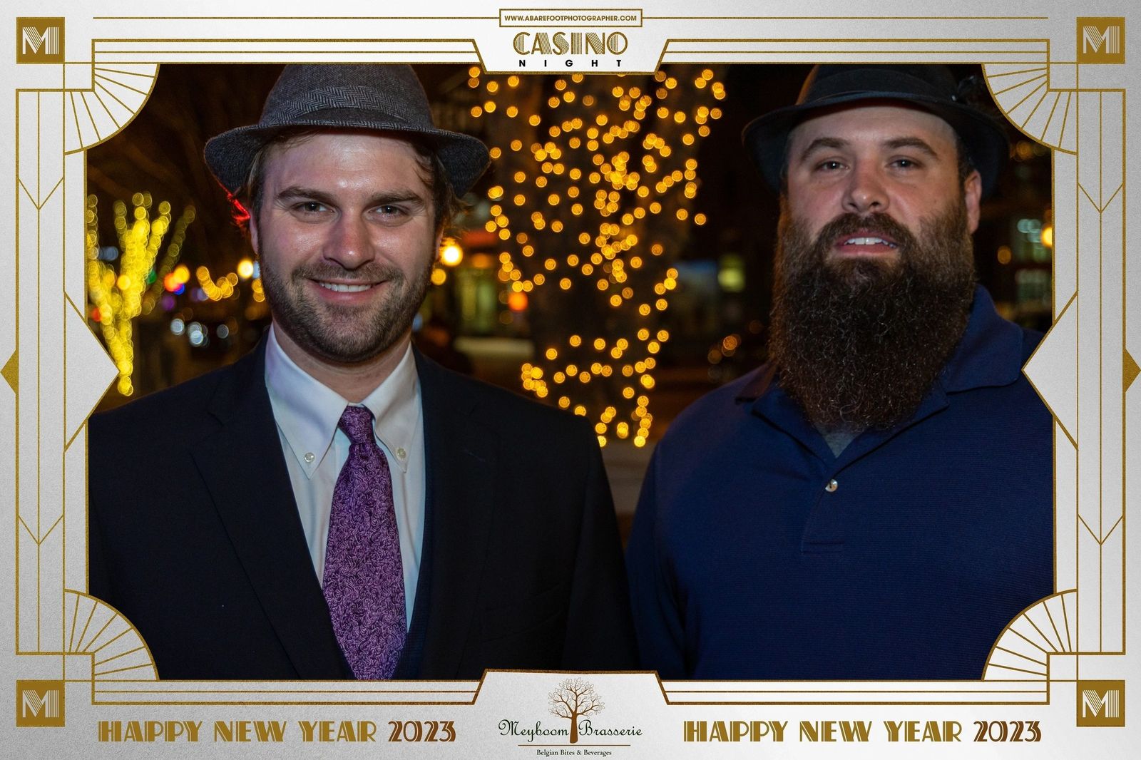 Guests at the New Year's Eve 2023 casino night at Meyboom Brasserie