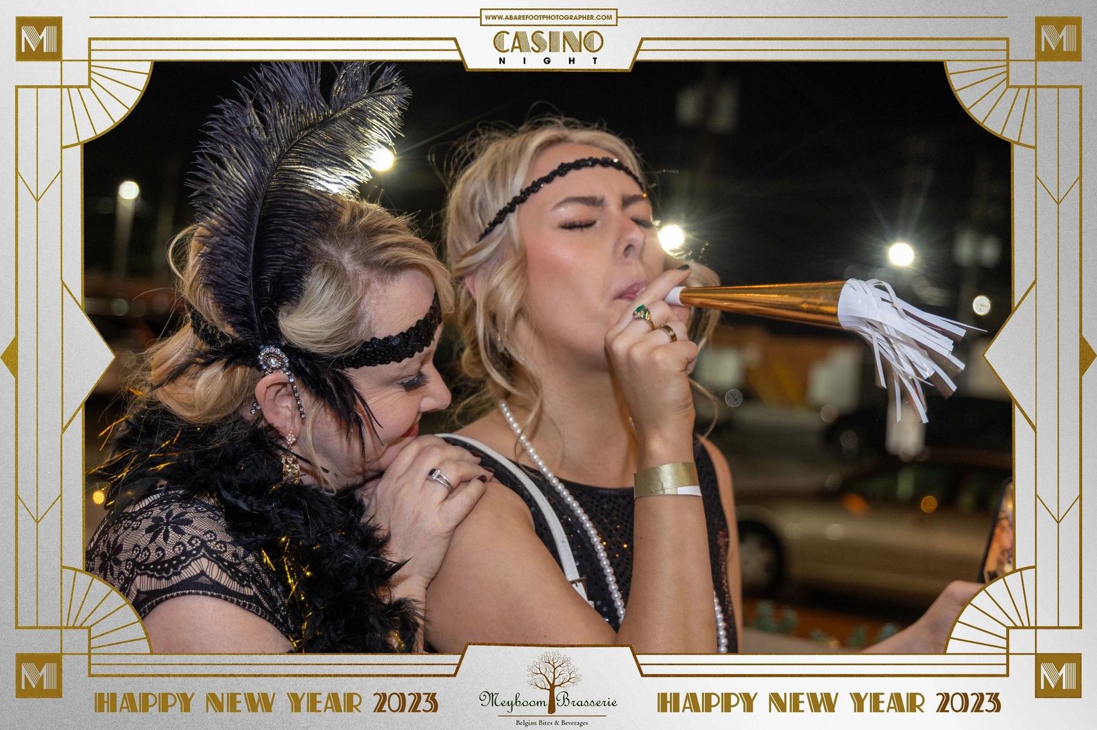Guests at the New Year's Eve 2023 casino night at Meyboom Brasserie
