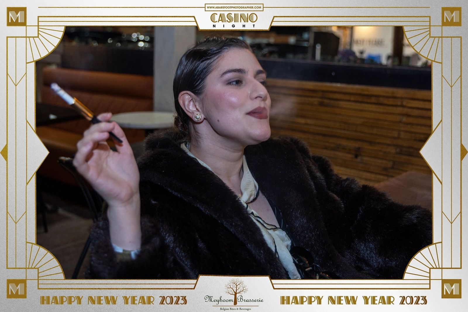 Guests at the New Year's Eve 2023 casino night at Meyboom Brasserie