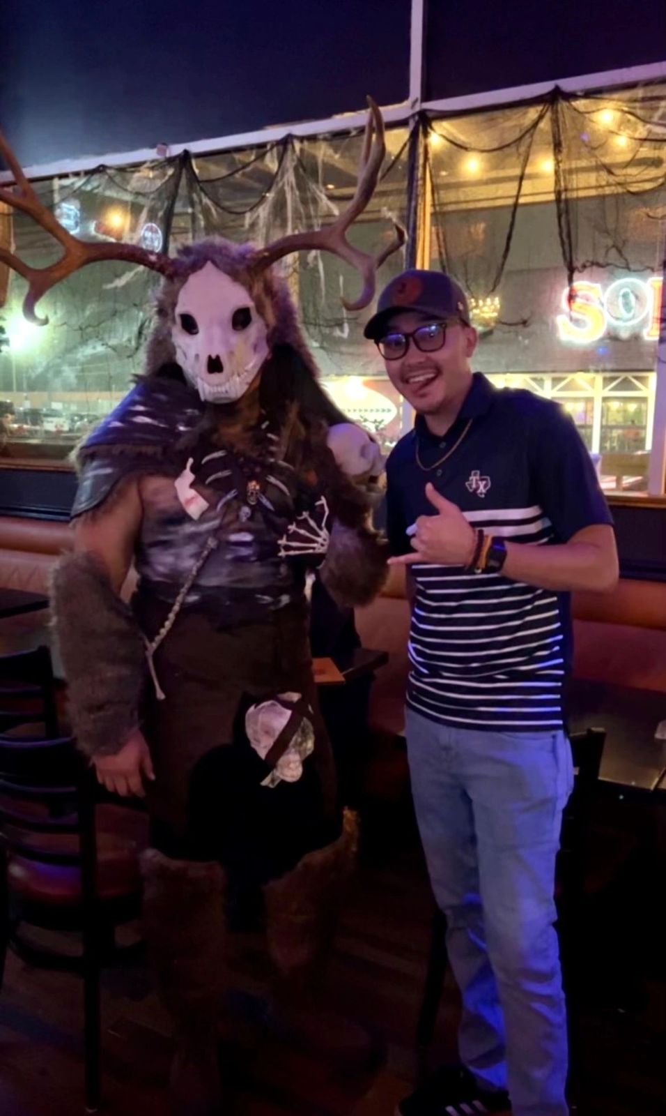 Guests in Halloween costume during Halloween 2023 at Meyboom Brasserie